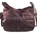 Bild von Genuine Leather Handbag with Cell Phone Holder & Many Pockets